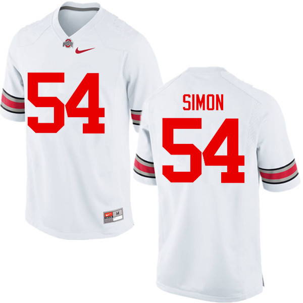 Ohio State Buckeyes #54 John Simon College Football Jerseys Game-White
